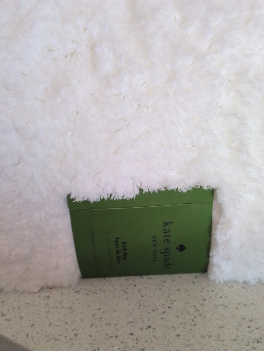 KATE SPADE  White Bath Rug
